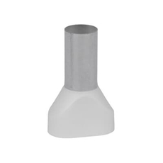 Наконечник каб. 2FER16025P-F, медь лужен./полипропилен, втулка, двойной, прозрачный, 2х16мм2, 25мм, 50 шт. в пачке | 7TCA301140R0406 | ABB